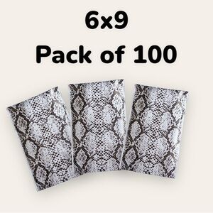 100 Pack 6x9 PolyMailers, Snake Skin ** Shipping Supplies Mailers Inserts